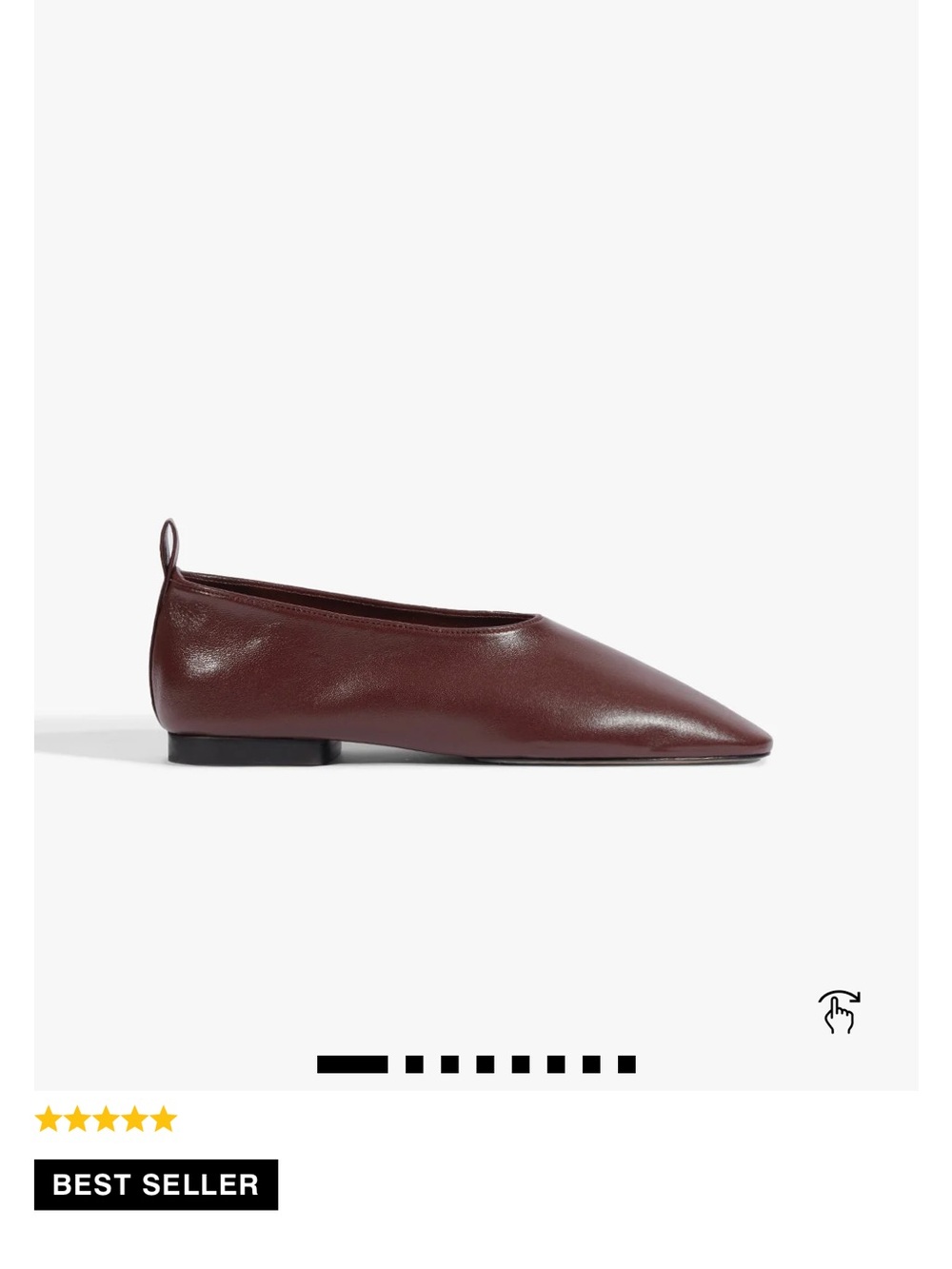 SCHUTZ Hadley Ballet Flat Wine Berry
